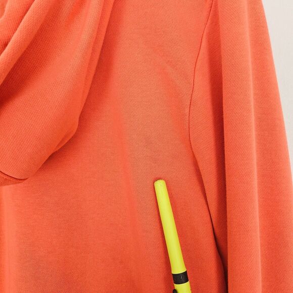 NIKE Hoodie Girls LARGE or Womens SMALL Dark Orange Peach Swoosh Logo - Picture 9 of 12